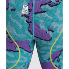 Load image into Gallery viewer, arena Race Suit for Men in Limited Edition Purple Map - Men’s Powerskin ST 2.0 Jammer model back fina approved close-up