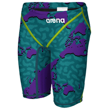 Load image into Gallery viewer, arena Race Suit for Men in Limited Edition Purple Map - Men’s Powerskin ST 2.0 Jammer front left