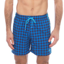 Load image into Gallery viewer, MEN'S SMALL CHECK BOXER SWIM SHORTS - OntarioSwimHub