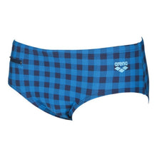 Load image into Gallery viewer, ONLY SIZE 34 - MEN'S SMALL CHECKS BRIEF - OntarioSwimHub
