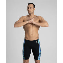Load image into Gallery viewer,     arena-mens-speed-stripes-jammer-black-multi-green-003453-500-ontario-swim-hub-3