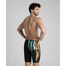 Load image into Gallery viewer, arena-mens-team-painted-stripes-jammer-black-multi-yellow-003752-503-ontario-swim-hub-4