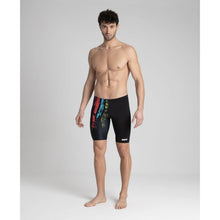 Load image into Gallery viewer, arena-mens-team-painted-stripes-jammer-black-multi-yellow-003752-503-ontario-swim-hub-5
