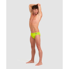 Load image into Gallery viewer, arena-mens-team-swim-brief-solid-soft-green-neon-blue-004773-680-ontario-swim-hub-7