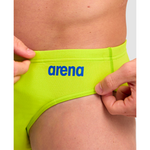 Load image into Gallery viewer, arena-mens-team-swim-brief-solid-soft-green-neon-blue-004773-680-ontario-swim-hub-8
