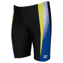 Load image into Gallery viewer, arena-mens-threefold-jammer-black-neon-blue-soft-green-004194-568-ontario-swim-hub-1