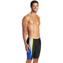 Load image into Gallery viewer, arena-mens-threefold-jammer-black-neon-blue-soft-green-004194-568-ontario-swim-hub-5