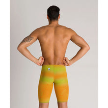 Load image into Gallery viewer, arena Race Suit for Men in Yellow & Orange - Men’s Powerskin Carbon Air2 Jammer model back