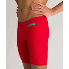Load image into Gallery viewer, arena Race Suit for Men in Red - Men’s Powerskin Carbon Air2 Jammer model side close-up