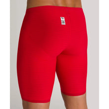 Load image into Gallery viewer, arena Race Suit for Men in Red - Men’s Powerskin Carbon Air2 Jammer model back close-up