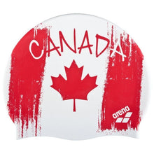 Load image into Gallery viewer, arena-print-2-swimming-cap-canadian-flag-1e368-53u-ontario-swim-hub-1
