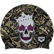 Load image into Gallery viewer, arena-print-2-swimming-cap-crazy-king-skull-1e368-221-ontario-swim-hub-1