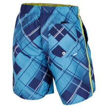 Load image into Gallery viewer, MEN'S PRINTED CHECK BERMUDA SWIM SHORTS - OntarioSwimHub