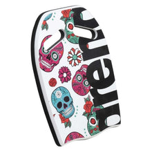 Load image into Gallery viewer, PRINTED KICKBOARD - CRAZY SKULLS CARNIVAL - OntarioSwimHub