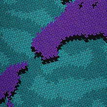 Load image into Gallery viewer, BOYS' POWERSKIN ST 2.0 JAMMER LIMITED EDITION - PURPLE MAP close-up - OntarioSwimHub