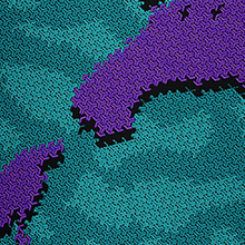 Load image into Gallery viewer, MEN'S POWERSKIN ST 2.0 JAMMER LIMITED EDITION - PURPLE MAP close-up - OntarioSwimHub