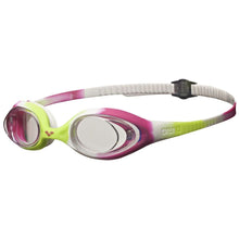 Load image into Gallery viewer, arena-spider-jr-goggles-lime-fuchsia-white-clear-92338-16-ontario-swim-hub-1
