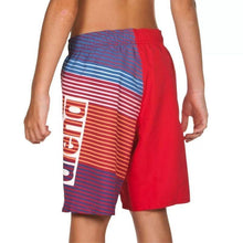 Load image into Gallery viewer, JUNIOR STRIPES LONG BERMUDA SWIM SHORTS - OntarioSwimHub