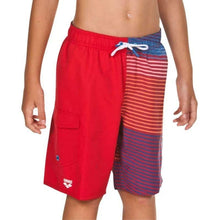 Load image into Gallery viewer, JUNIOR STRIPES LONG BERMUDA SWIM SHORTS - OntarioSwimHub