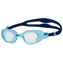 Load image into Gallery viewer, arena The One Jr goggles for kids clear cyan blue