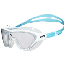 Load image into Gallery viewer, arena-the-one-jr-mask-clear-white-light-blue-004309-202-ontario-swim-hub-1