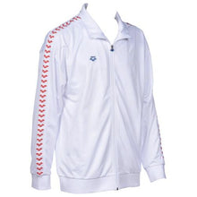 Load image into Gallery viewer, arena-unisex-oversized-team-jacket-white-white-red-002302-104-ontario-swim-hub-1