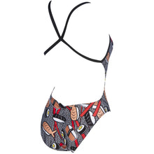 Load image into Gallery viewer, ARENA - W CRAZY SUSHI X CRISS CROSS ONE PIECE - BLACK:MULTI (002825-550) back side