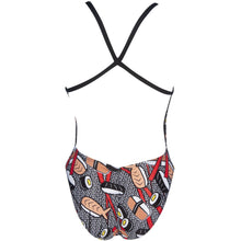 Load image into Gallery viewer, ARENA - W CRAZY SUSHI X CRISS CROSS ONE PIECE - BLACK:MULTI (002825-550) back side