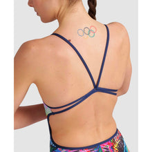 Load image into Gallery viewer, arena-womens-allover-lace-back-one-piece-swimsuit-navy-multi-005069-750-ontario-swim-hub-9