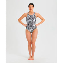 Load image into Gallery viewer, arena-womens-allover-tropical-print-swim-pro-back-one-piece-swimsuit-black-multi-005032-510-ontario-swim-hub-7