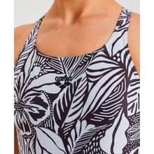 Load image into Gallery viewer, arena-womens-allover-tropical-print-swim-pro-back-one-piece-swimsuit-black-multi-005032-510-ontario-swim-hub-8