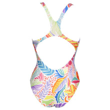 Load image into Gallery viewer, arena-womens-allover-tropical-print-swim-pro-back-one-piece-swimsuit-white-multi-005032-510-ontario-swim-hub-4