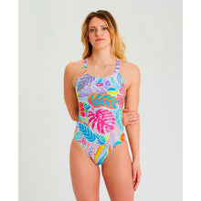 Load image into Gallery viewer, arena-womens-allover-tropical-print-swim-pro-back-one-piece-swimsuit-white-multi-005032-510-ontario-swim-hub-5