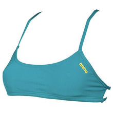 Load image into Gallery viewer, arena-womens-bandeau-play-bikini-top-persian-green-yellow-star-001110-643-ontario-swim-hub-1