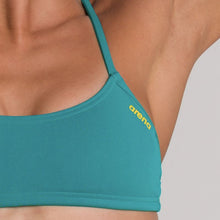Load image into Gallery viewer, arena-womens-bandeau-play-bikini-top-persian-green-yellow-star-001110-643-ontario-swim-hub-5