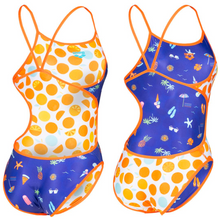 Load image into Gallery viewer, arena-womens-beach-vibes-citrus-reversible-challenge-back-one-piece-swimsuit-mango-multi-005020-300-ontario-swim-hub-3