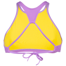 Load image into Gallery viewer, arena-womens-crop-think-bikini-top-lavanda-yellow-star-006465-930-ontario-swim-hub-4