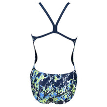 Load image into Gallery viewer, arena-womens-earth-texture-challenge-back-one-piece-swimsuit-navy-soft-green-multi-004613-760-ontario-swim-hub-4