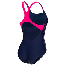 Load image into Gallery viewer, arena-womens-graphic-swim-pro-back--swimsuit-navy-freak-rose-005533-780-ontario-swim-hub-3