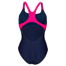 Load image into Gallery viewer, arena-womens-graphic-swim-pro-back--swimsuit-navy-freak-rose-005533-780-ontario-swim-hub-4