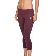 Load image into Gallery viewer, arena-womens-gym-three-quarter-tights-red-wine-black-001618-435-ontario-swim-hub-3