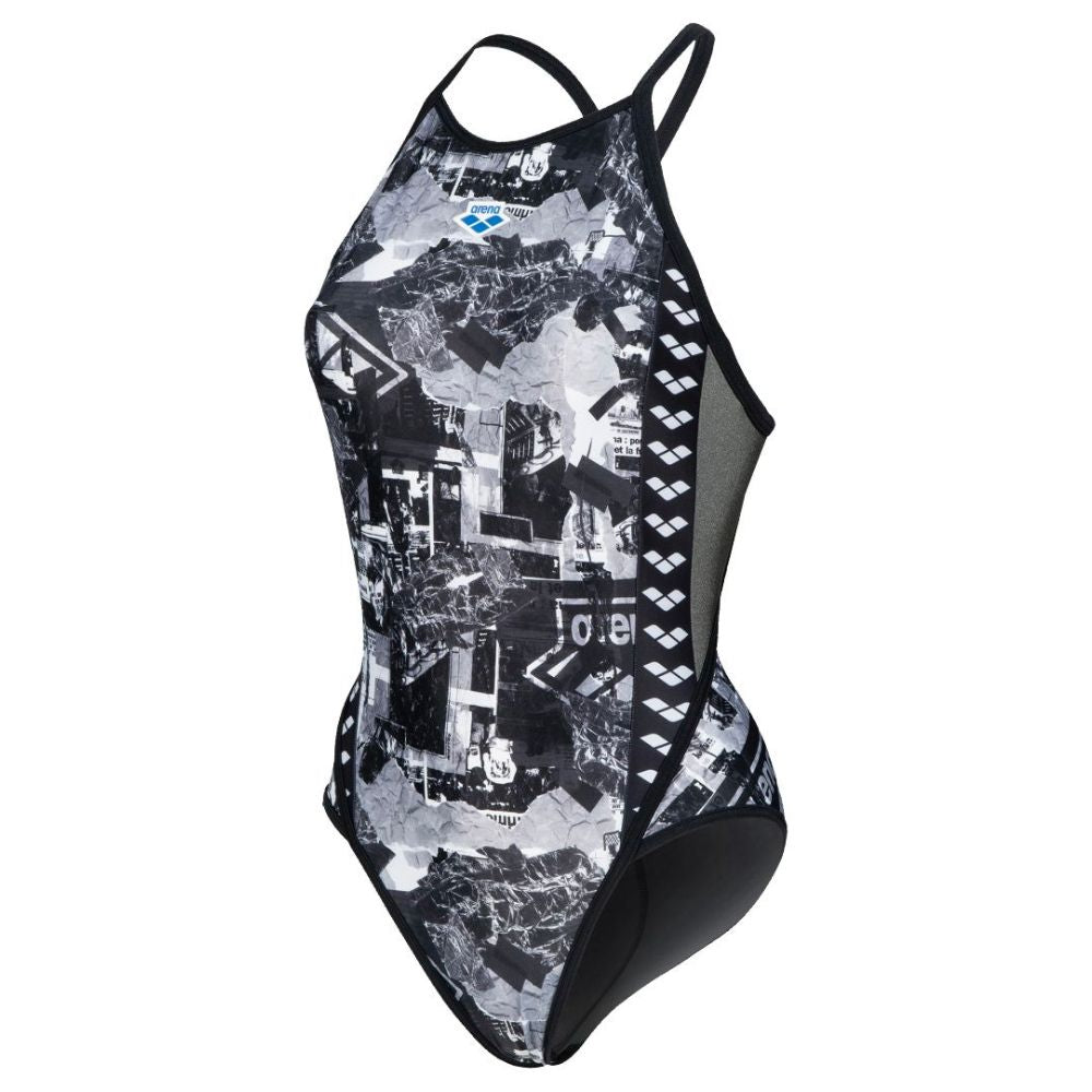 ARENA WOMEN'S ARENA ICONS FAST BACK PANEL ONE-PIECE SWIMSUIT