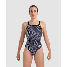Load image into Gallery viewer, arena-womens-marbled-lightdrop-back-one-piece-swimsuit-black-black-multi-005563-550-ontario-swim-hub-5