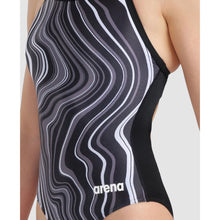 Load image into Gallery viewer, arena-womens-marbled-lightdrop-back-one-piece-swimsuit-black-black-multi-005563-550-ontario-swim-hub-8