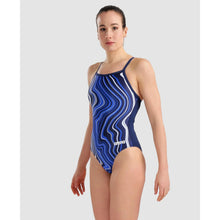 Load image into Gallery viewer, arena-womens-marbled-lightdrop-back-one-piece-swimsuit-navy-navy-multi-005563-740-ontario-swim-hub-5