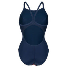 Load image into Gallery viewer, arena-womens-marbled-lightdrop-back-one-piece-swimsuit-navy-red-multi-005563-740-ontario-swim-hub-4