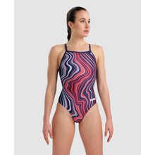 Load image into Gallery viewer, arena-womens-marbled-lightdrop-back-one-piece-swimsuit-navy-red-multi-005563-740-ontario-swim-hub-5