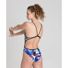 Load image into Gallery viewer, WOMEN'S PAINTERLY LACE BACK ONE PIECE