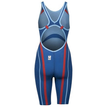 Load image into Gallery viewer, arena-womens-powerskin-carbon-core-fx-open-back-ocean-blue-003655-730-ontario-swim-hub-5