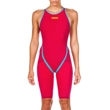 Load image into Gallery viewer, arena-womens-powerskin-carbon-flex-vx-full-body-short-leg-open-back-bright-red-turquoise-2a479-486
